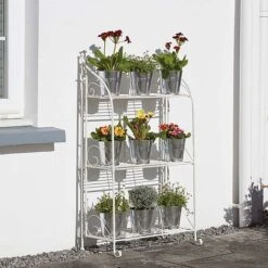 Three-tier Highbury Folding Metal Plant Stand 19 Three-tier Highbury Folding Metal Plant Stand -Bloom Haven Herbaceous Perennials Deals Store G2663 2