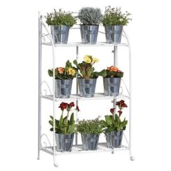 Three-tier Highbury Folding Metal Plant Stand 25 Three-tier Highbury Folding Metal Plant Stand -Bloom Haven Herbaceous Perennials Deals Store G2663 5