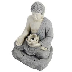 Serenity Lotus Buddha Water Feature 14 Serenity Lotus Buddha Water Feature -Bloom Haven Herbaceous Perennials Deals Store G2746 6