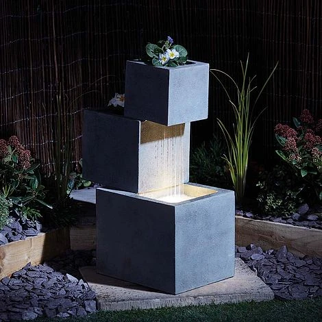 Serenity Cascade Water Feature With Planters 2 Serenity Cascade Water Feature With Planters - Image 2