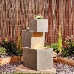 Serenity Cascade Water Feature With Planters 12 Serenity Cascade Water Feature With Planters -Bloom Haven Herbaceous Perennials Deals Store G2748 3