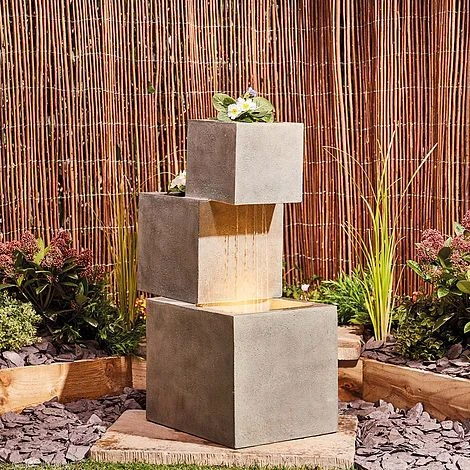 Serenity Cascade Water Feature With Planters 3 Serenity Cascade Water Feature With Planters - Image 3