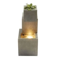 Serenity Cascade Water Feature With Planters 18 Serenity Cascade Water Feature With Planters -Bloom Haven Herbaceous Perennials Deals Store G2748 8