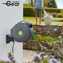 Garden Gear Premium Automatic Rewind Hose -Bloom Haven Herbaceous Perennials Deals Store G2754 1