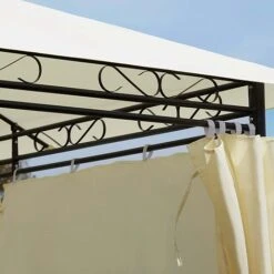 Garden Life 3x3m Metal Gazebo With Cream Roof And Curtains -Bloom Haven Herbaceous Perennials Deals Store G2762 4