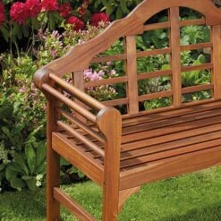 Garden Gear Acacia Lutyens Bench -Bloom Haven Herbaceous Perennials Deals Store G2860 2