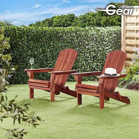 Garden Life Acacia Hardwood Folding Adirondack Chair 2 Garden Life Acacia Hardwood Folding Adirondack Chair - Image 2