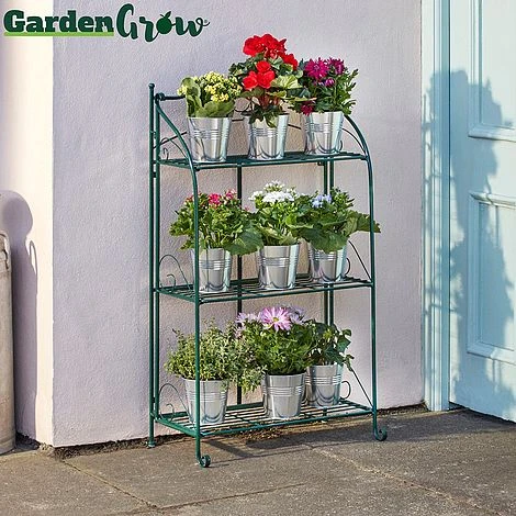 Three-tier Highbury Folding Metal Plant Stand 1 Three-tier Highbury Folding Metal Plant Stand