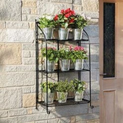 Three-tier Highbury Folding Metal Plant Stand 17 Three-tier Highbury Folding Metal Plant Stand -Bloom Haven Herbaceous Perennials Deals Store G3438 5