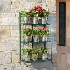 Three-tier Highbury Folding Metal Plant Stand 18 Three-tier Highbury Folding Metal Plant Stand -Bloom Haven Herbaceous Perennials Deals Store G3438 6