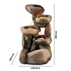 Serenity Tumbling Rocks Water Feature -Bloom Haven Herbaceous Perennials Deals Store G3873 6