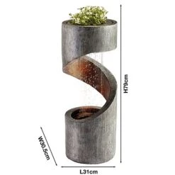 Serenity Spiral Rainfall Water Feature With Planter 9 Serenity Spiral Rainfall Water Feature With Planter -Bloom Haven Herbaceous Perennials Deals Store G3885 5