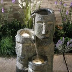 Serenity Easter Island Head Cascade Water Feature 8 Serenity Easter Island Head Cascade Water Feature -Bloom Haven Herbaceous Perennials Deals Store G3890 3