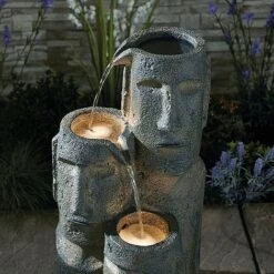 Serenity Easter Island Head Cascade Water Feature 9 Serenity Easter Island Head Cascade Water Feature -Bloom Haven Herbaceous Perennials Deals Store G3890 4