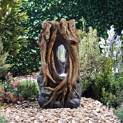 Serenity Hollow Tree Trunk Waterfall Water Feature 1 Serenity Hollow Tree Trunk Waterfall Water Feature