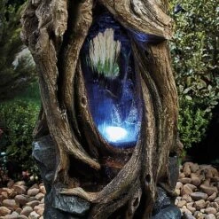 Serenity Hollow Tree Trunk Waterfall Water Feature 7 Serenity Hollow Tree Trunk Waterfall Water Feature -Bloom Haven Herbaceous Perennials Deals Store G3946 3