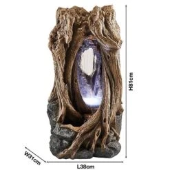Serenity Hollow Tree Trunk Waterfall Water Feature 9 Serenity Hollow Tree Trunk Waterfall Water Feature -Bloom Haven Herbaceous Perennials Deals Store G3946 5