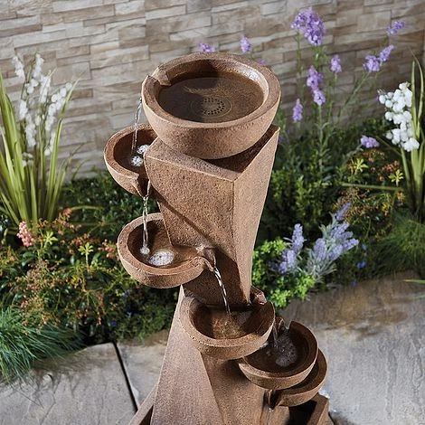 Serenity 6-Tier Bowl Tower Water Feature 1 Serenity 6-Tier Bowl Tower Water Feature