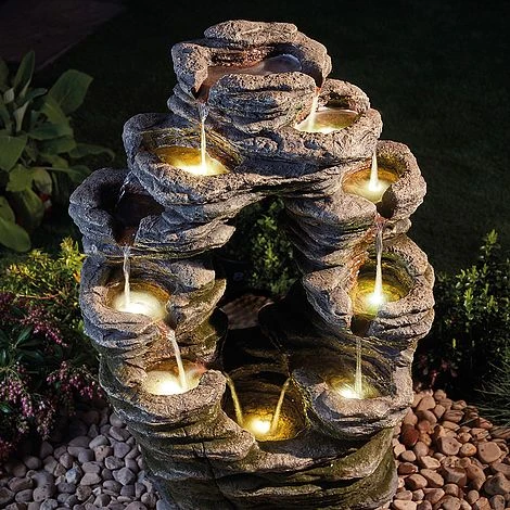 Serenity Double-Sided Rock Cascade Water Feature 2 Serenity Double-Sided Rock Cascade Water Feature - Image 2