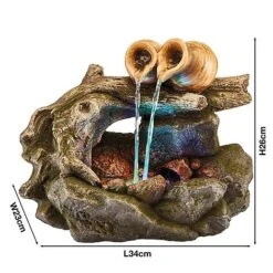 Serenity Table-Top Woodland Pouring Pots Water Feature -Bloom Haven Herbaceous Perennials Deals Store G3959 1