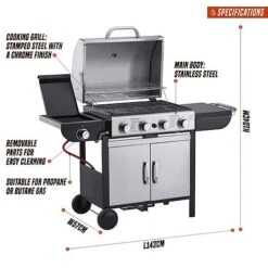 Blazebox 4 + 1 Gas Burner Barbecue -Bloom Haven Herbaceous Perennials Deals Store G401420Blazebox20Gas20BBQ