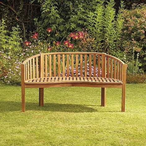 Garden Gear Acacia 3-Person Banana Bench 2 Garden Gear Acacia 3-Person Banana Bench - Image 2
