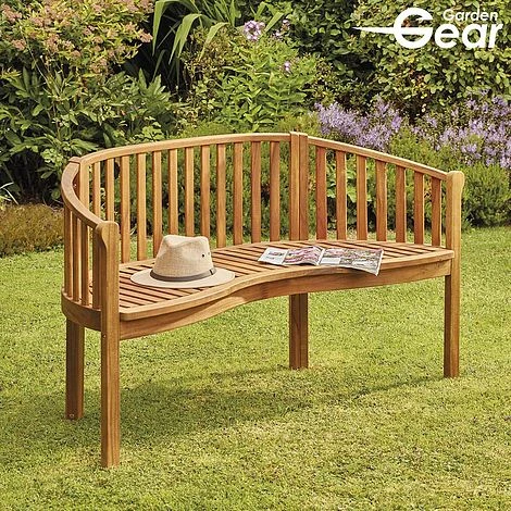 Garden Gear Acacia 3-Person Banana Bench 1 Garden Gear Acacia 3-Person Banana Bench