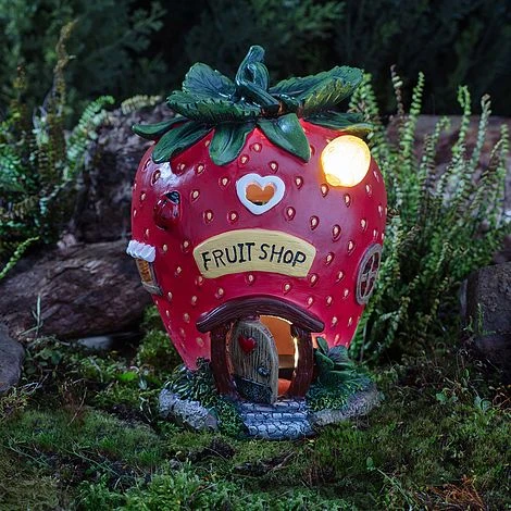Garden Gear Solar LED Strawberry Fairy House 2 Garden Gear Solar LED Strawberry Fairy House - Image 2