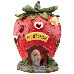 Garden Gear Solar LED Strawberry Fairy House 6 Garden Gear Solar LED Strawberry Fairy House -Bloom Haven Herbaceous Perennials Deals Store G4106 51