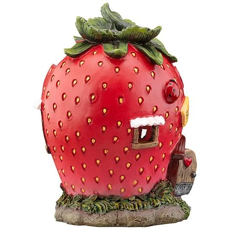 Garden Gear Solar LED Strawberry Fairy House 4 Garden Gear Solar LED Strawberry Fairy House - Image 4