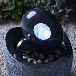 Serenity Contemporary 53cm Stone-effect Water Feature -Bloom Haven Herbaceous Perennials Deals Store G46412015