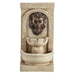 Serenity Lion Head Wall Water Feature -Bloom Haven Herbaceous Perennials Deals Store G46482013