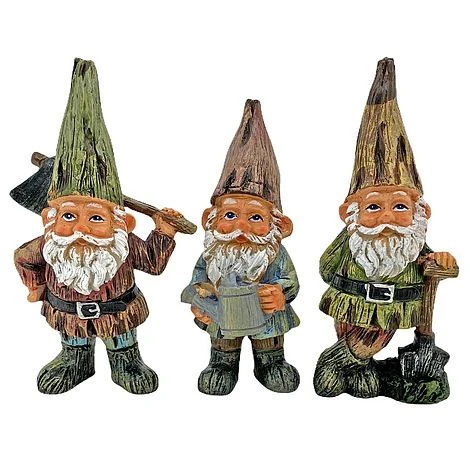 Set Of 3 Traditional Garden Gnome Ornaments 2 Set Of 3 Traditional Garden Gnome Ornaments - Image 2