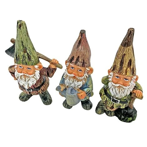 Set Of 3 Traditional Garden Gnome Ornaments 4 Set Of 3 Traditional Garden Gnome Ornaments - Image 4