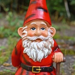 Garden Gnome With Spade Outdoor Garden Ornament -Bloom Haven Herbaceous Perennials Deals Store GB027S 5