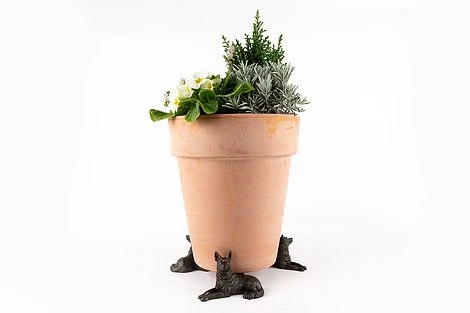 Antique Bronze Coloured German Shepherd Potty Feet - Plant Pot Feet 3 Antique Bronze Coloured German Shepherd Potty Feet - Plant Pot Feet - Image 3