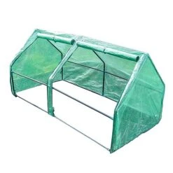 Spare Cover For Garden Grow Apex Cloche -Bloom Haven Herbaceous Perennials Deals Store Greem Polytunel 2 window open1