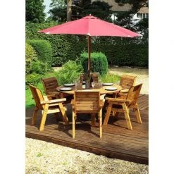 6 Seater Round Table Set -Bloom Haven Herbaceous Perennials Deals Store HB10B20Pic7