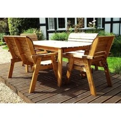 6 Seater Rectangular Table Set With Benches -Bloom Haven Herbaceous Perennials Deals Store HB1420Pic5