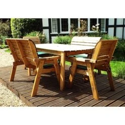 6 Seater Rectangular Table Set With Benches -Bloom Haven Herbaceous Perennials Deals Store HB14G20Pic5