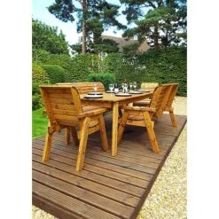 8 Seater Rectangular Table Set With Benches -Bloom Haven Herbaceous Perennials Deals Store HB1620Pic4