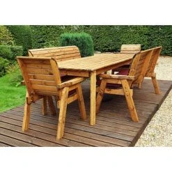 8 Seater Rectangular Table Set With Benches -Bloom Haven Herbaceous Perennials Deals Store HB16B20Pic3