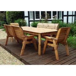8 Seater Rectangular Table Set With Benches -Bloom Haven Herbaceous Perennials Deals Store HB16B20Pic4