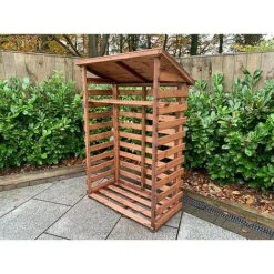 Charles Taylor Wooden Log Store Medium 3 X 2ft -Bloom Haven Herbaceous Perennials Deals Store HB202204