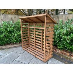 Wooden Log Store Large 5 X 2ft 8 Wooden Log Store Large 5 X 2ft -Bloom Haven Herbaceous Perennials Deals Store HB203204