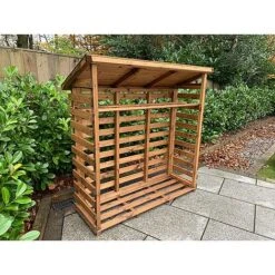 Wooden Log Store Large 5 X 2ft 9 Wooden Log Store Large 5 X 2ft -Bloom Haven Herbaceous Perennials Deals Store HB203205