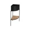 Indoor Kensington Metal Corner Planter Stand In Black H76Cm W30Cm