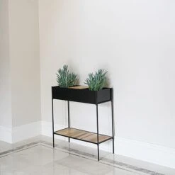 Indoor Kensington Metal Planter Stand In Black H76Cm W70Cm -Bloom Haven Herbaceous Perennials Deals Store IKMPSB76 2