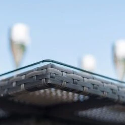 Maze Rattan LA Garden Dining Set Rectangular With Ice Bucket 6 Seat -Bloom Haven Herbaceous Perennials Deals Store LA20DINING206203