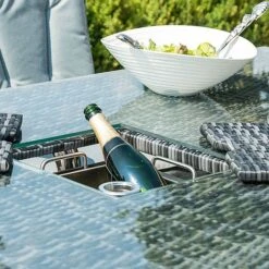 Maze Rattan LA Garden Dining Set Rectangular With Ice Bucket 6 Seat -Bloom Haven Herbaceous Perennials Deals Store LA20DINING206208